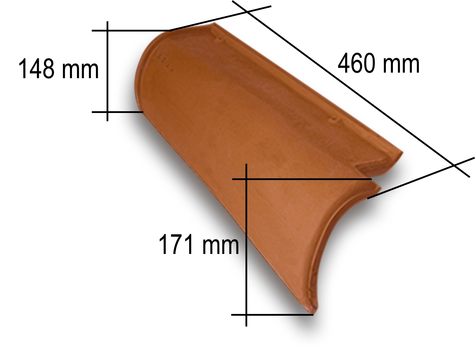 TLCI - Ortgangsziegel rund links