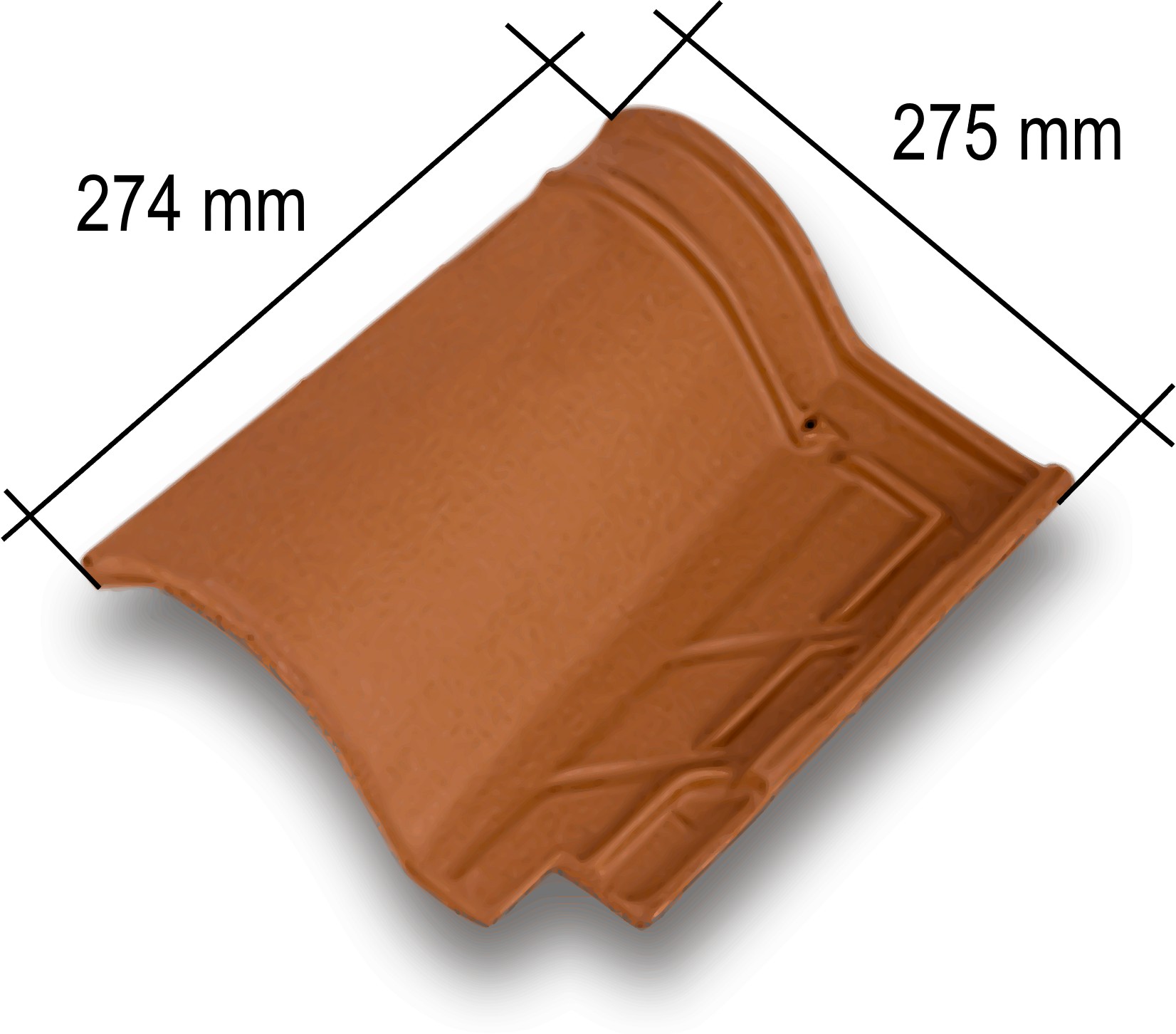 TMD - Halber Ziegel Quer